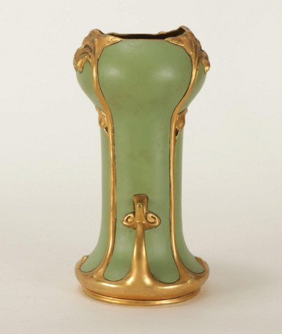Art Nouveau Amphora Gilt Pottery Vase, c.1900