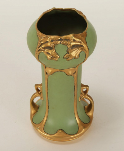 Art Nouveau Amphora Gilt Pottery Vase, c.1900