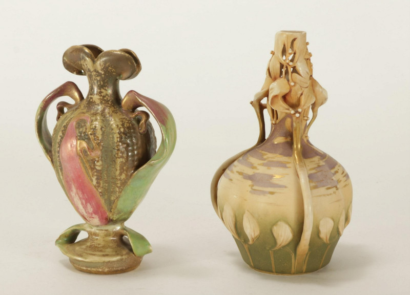 Two Amphora Pottery Cabinet Vases
