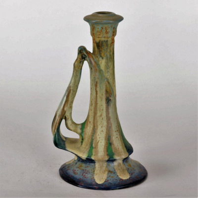 Amphora Pottery Drip Glaze Candlestick