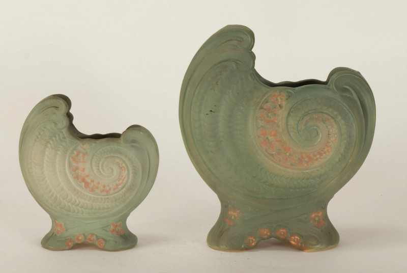 Weller - 2 Pottery Shell Vases