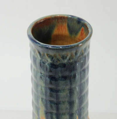 Muncie - 5 Drip Glazed Pottery Vases