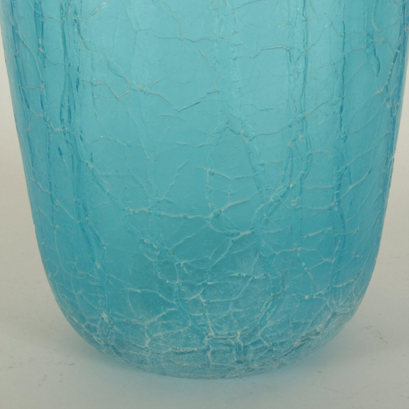 Cendese - Blue Crack Scavo Glass Vase, c.1970