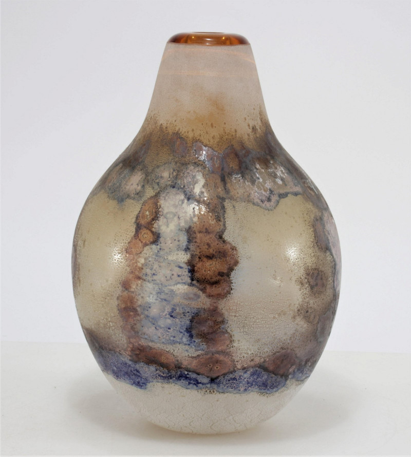 Alfredo Barbini Scavo Glass Vase, c.1970