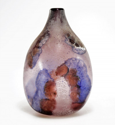 Alfredo Barbini Scavo Glass Dimpled Vase, c.1970