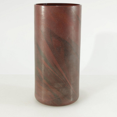 Alfredo Barbini Marbelized Scavo Glass Vase, 1970