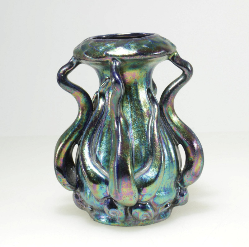 Heliosine Austrian Iridescent Pottery Vase