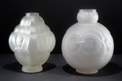 Image for Lot Etling & Etaleune - Frosted Glass Vases, c.1930