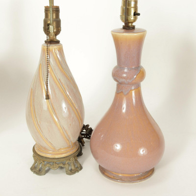 Four Trenton Pottery Co. Lamps
