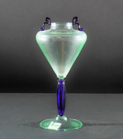 Vittorio Zecchin - Cobalt & Green Glass Vase, 1930