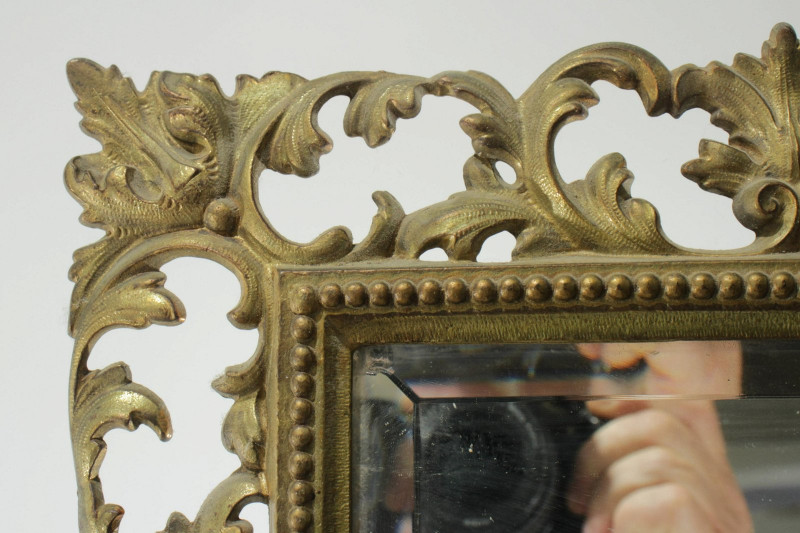Two Victorian Brass Mirrors & Dressing Mirror