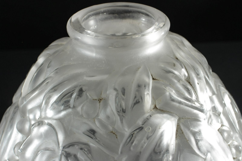 Five Art Deco Acid Etched Glass Vases