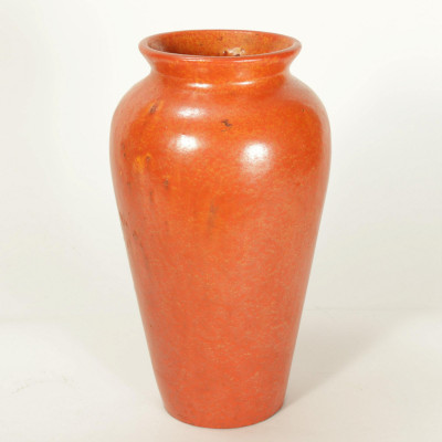 Image for Lot Muncie - Large Orange Glazed Pottery Vase