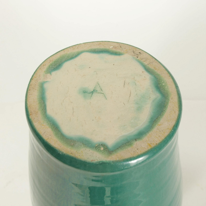 Muncie - Large Green Glazed Pottery Vase
