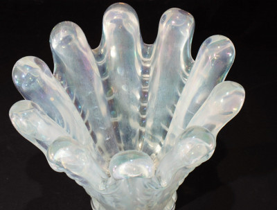 Ercole Barovier - Iridescent Ribbed Glass Bowl
