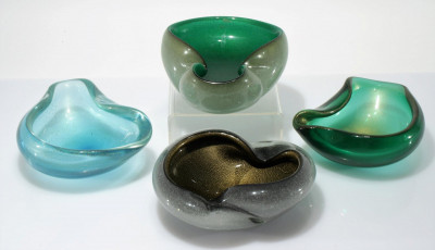 Murano Glass Pinched Bowls