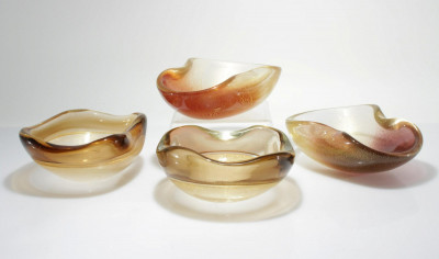 Murano Avventurina Glass Bowls