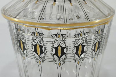 Adolf Beckert - Enameled Glass Covered Jar