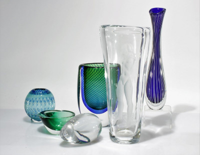 Vicke Lindstrand - Group of Art Glass