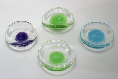 Image for Lot Vicke Linstrand for Kosta - Pastel Glass Bowls