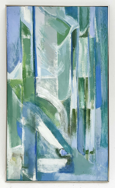 Helen R. Linz - Untitled (Abstract in Blue and Green)