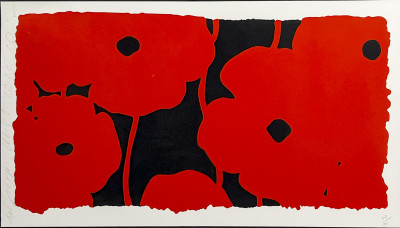 Donald Sultan - Eight Poppies