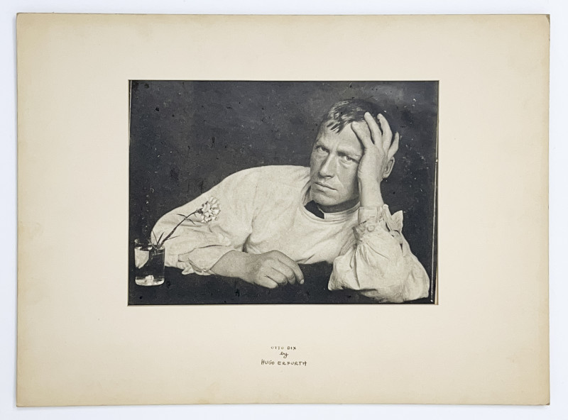 Hugo Erfurth - Portrait of Otto Dix with Flower