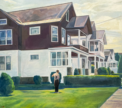 Image for Lot Nina Rosenblum - Woman Standing in front of her House