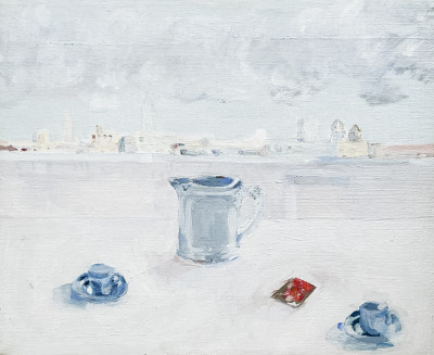 Image for Lot Cornelia Brendel Foss - Untitled (Still Life with Cityscape)