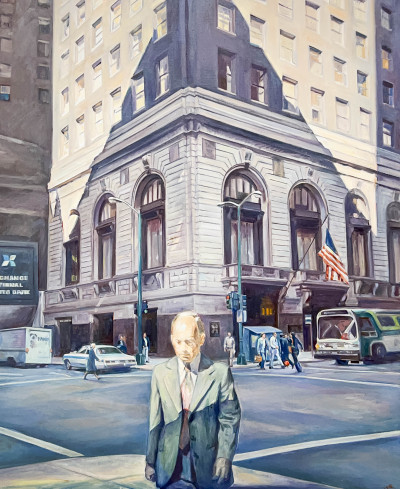 Image for Lot Nina Rosenblum - Man in Front of Bank, Chicago