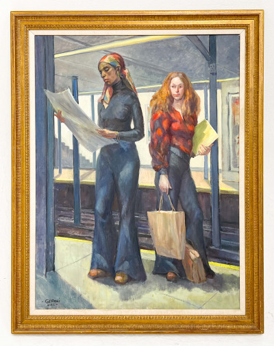 Lucian Geraci - Subway, New York City, with Two Figures