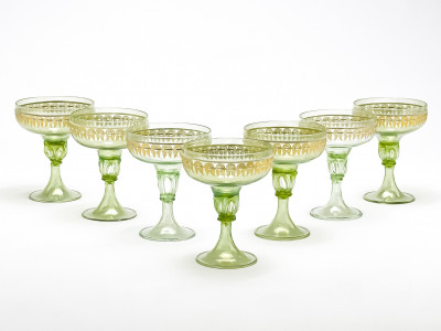 Image for Lot Seven Salviati Venetian Glass Champagne Coupes
