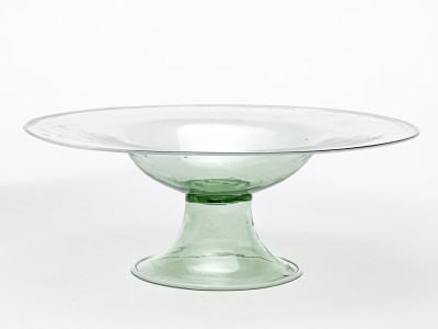 Image for Lot Italian Soffiato Glass Compote