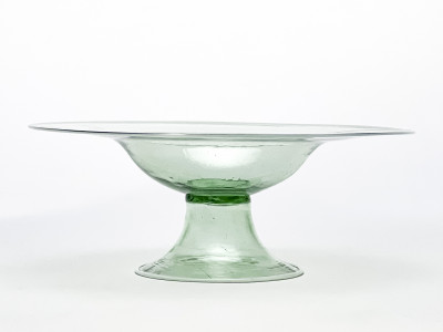 Italian Soffiato Glass Compote