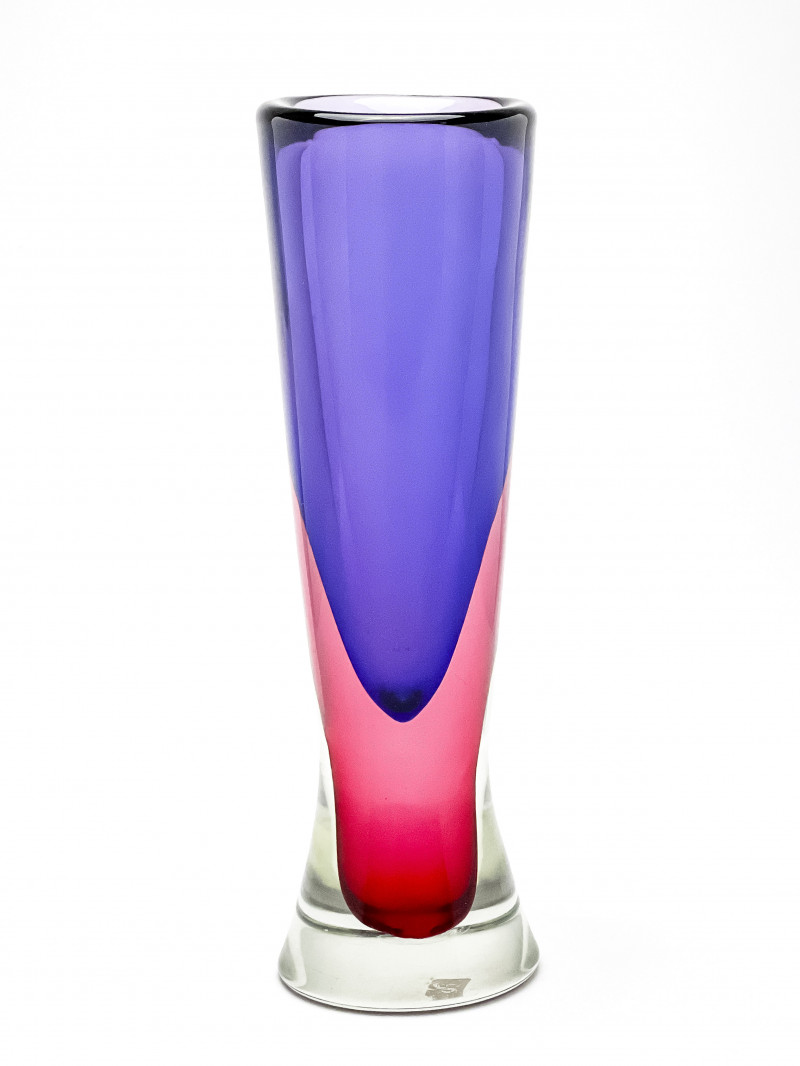 Flavio Poli for Seguso - Purple and Red Sommerso Vase