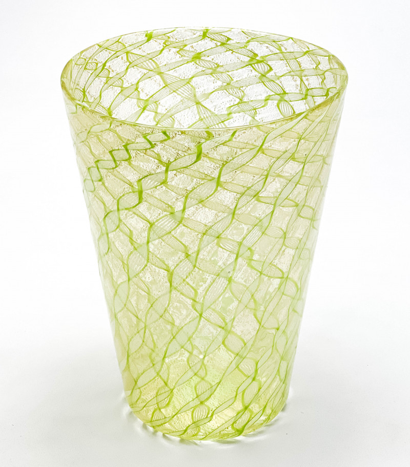Italian Murano Zanfirico Glass Vase