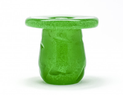 Image for Lot Carlo Scarpa for Venini - Green Bollicine Candlestick