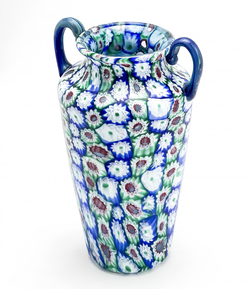 Fratelli Toso - Large Murrine Vase with Handles