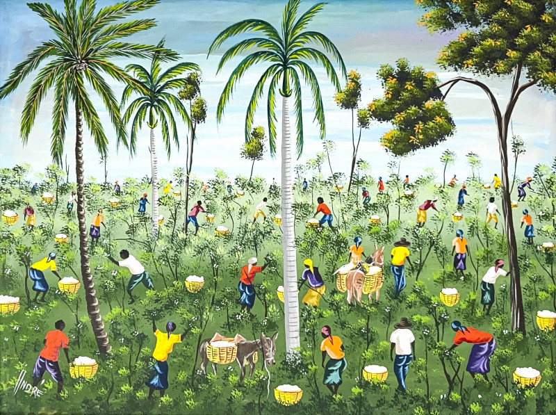 Haitian School - Figures in Landscape