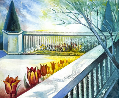 Image for Lot Lowell Nesbitt - Tulip Terrace
