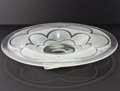 Image for Lot Art Deco Acid Etched Glass Tazza
