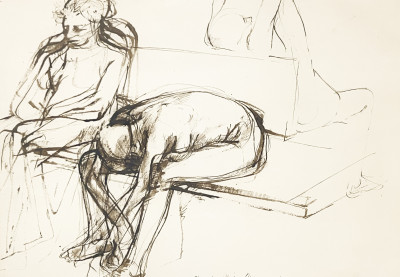 Image for Lot Michael Mazur - Untitled (Seated Figures)