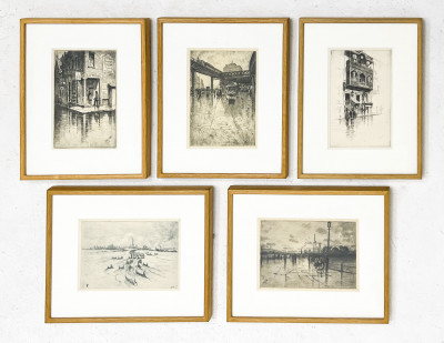 Image for Lot Charles Mielatz - Group of 5 New York Scenes