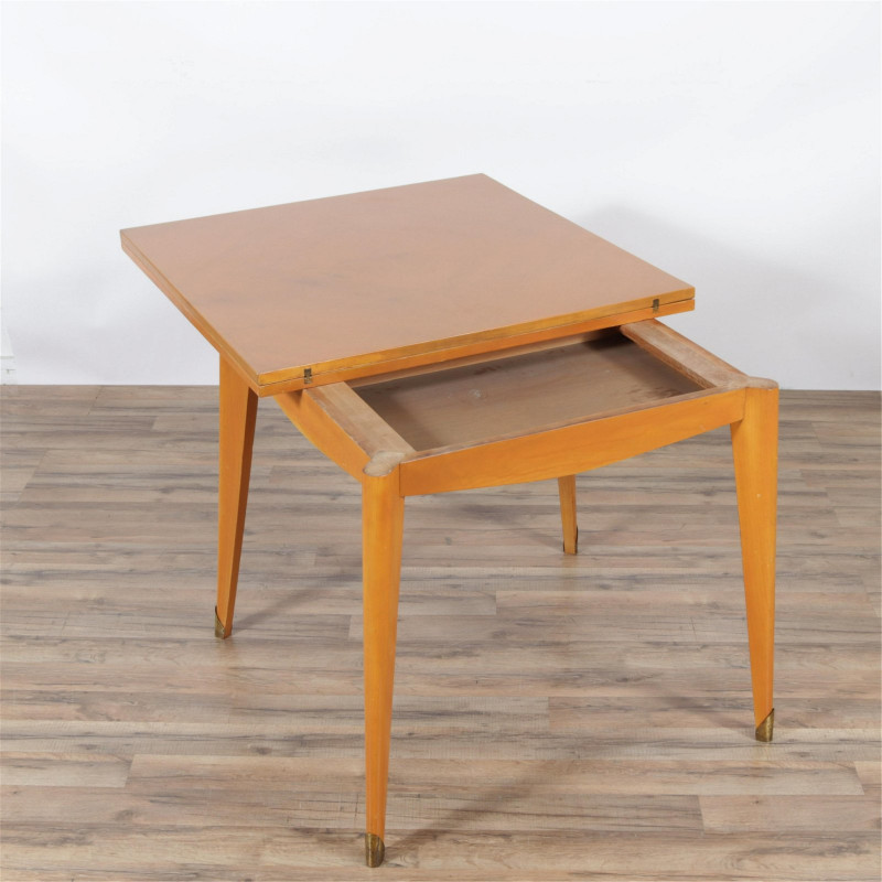Mid Century Modern Wooden Flip Top Dining Table