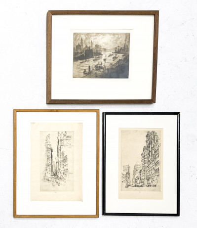 Image for Lot Joseph Pennell - Group of 3 New York Scenes