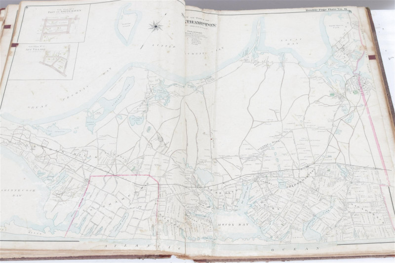 Antique Large Oversized Map Volumes, New York