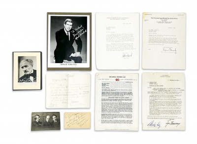 Image for Lot Group of Autographs, Contracts, and Letters from 20th Century Musicians