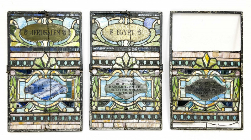 3 Stained Glass Memorial Windows