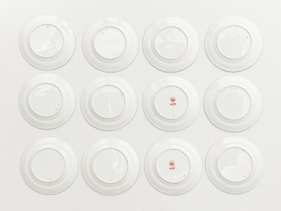 English Porcelain Plates, Set of 12