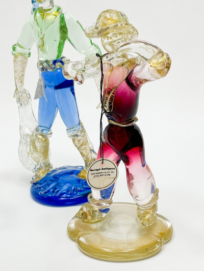 Group of 5 Venetian Murano Glass Figures
